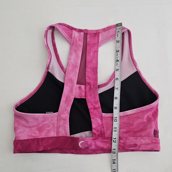 Zyia Active Tie Dye Fuchsia Hendrix Mesh Light n Tight Bra L - Picture 12 of 15